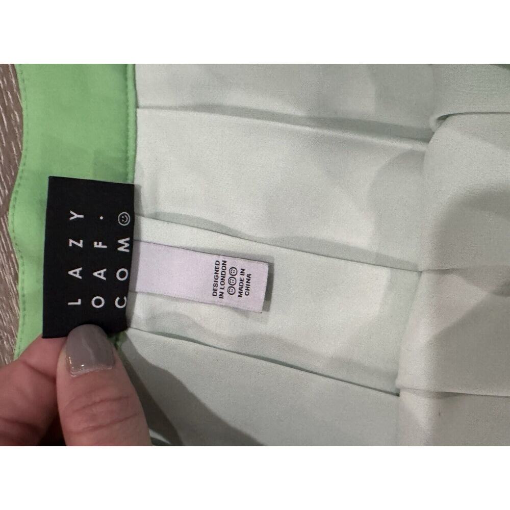Lazy OAF Green Slime Pleated Skirt US 12 UK 16 EUC - Picture 5 of 7